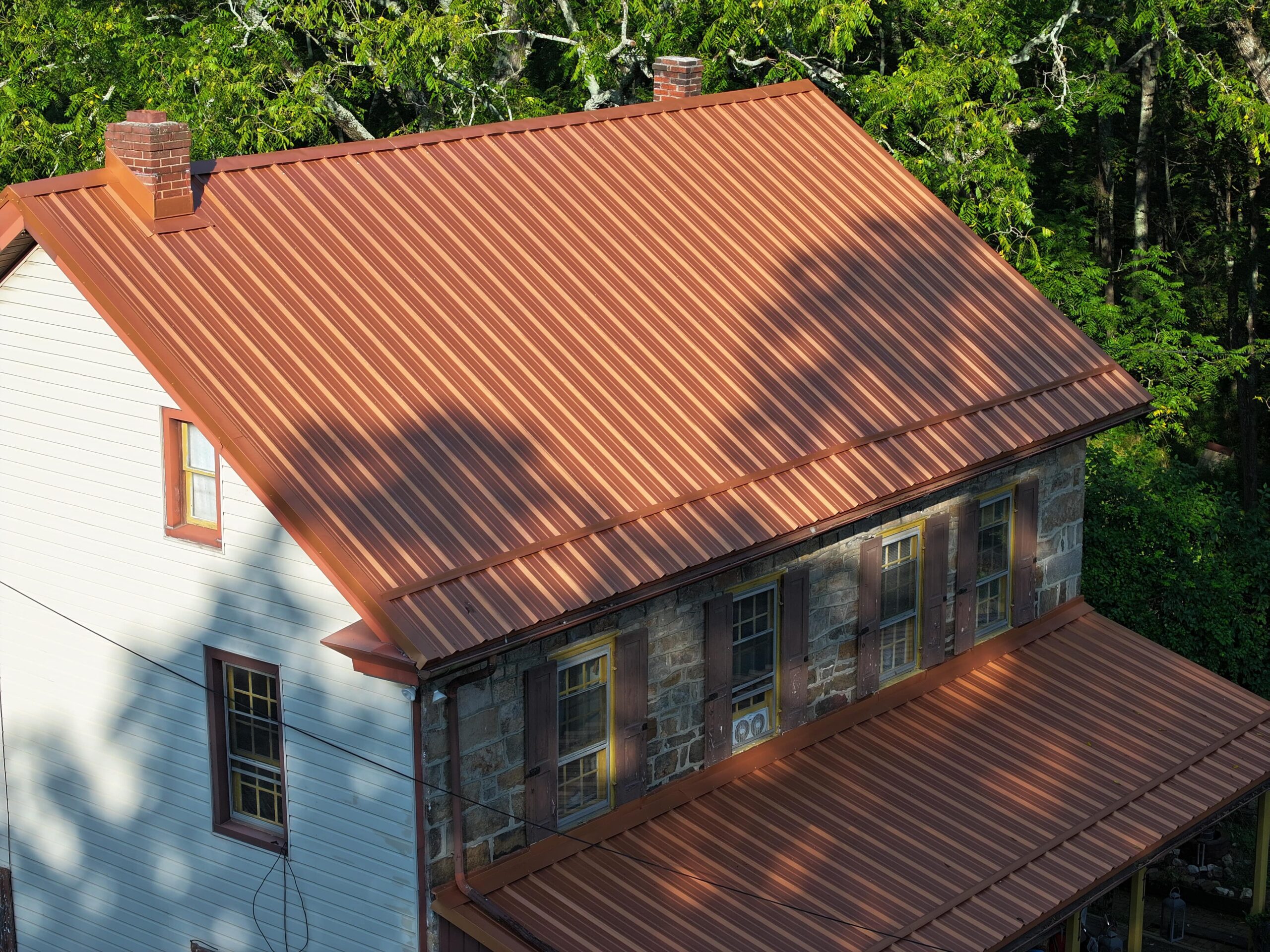 Copper metal roof